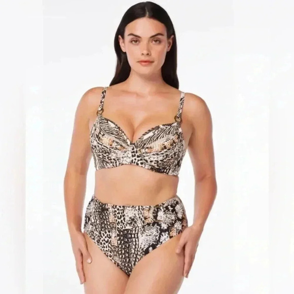 Bleu Rod Beattie® Walk On The Wild Side Size 34D and Bikini Bottom Size 8 - Picture 2 of 15